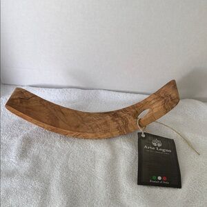Olive Wood Wine Bottle Holder by Arte Legno NWT